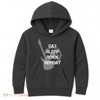 Eat Sleep Rock Repeat Kids Hoodie
