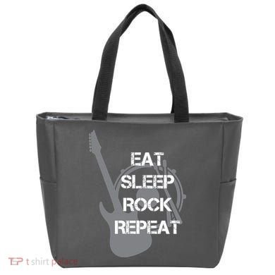 Eat Sleep Rock Repeat Tote Bag