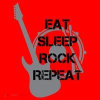 Eat Sleep Rock Repeat Santa Hat thumb 1