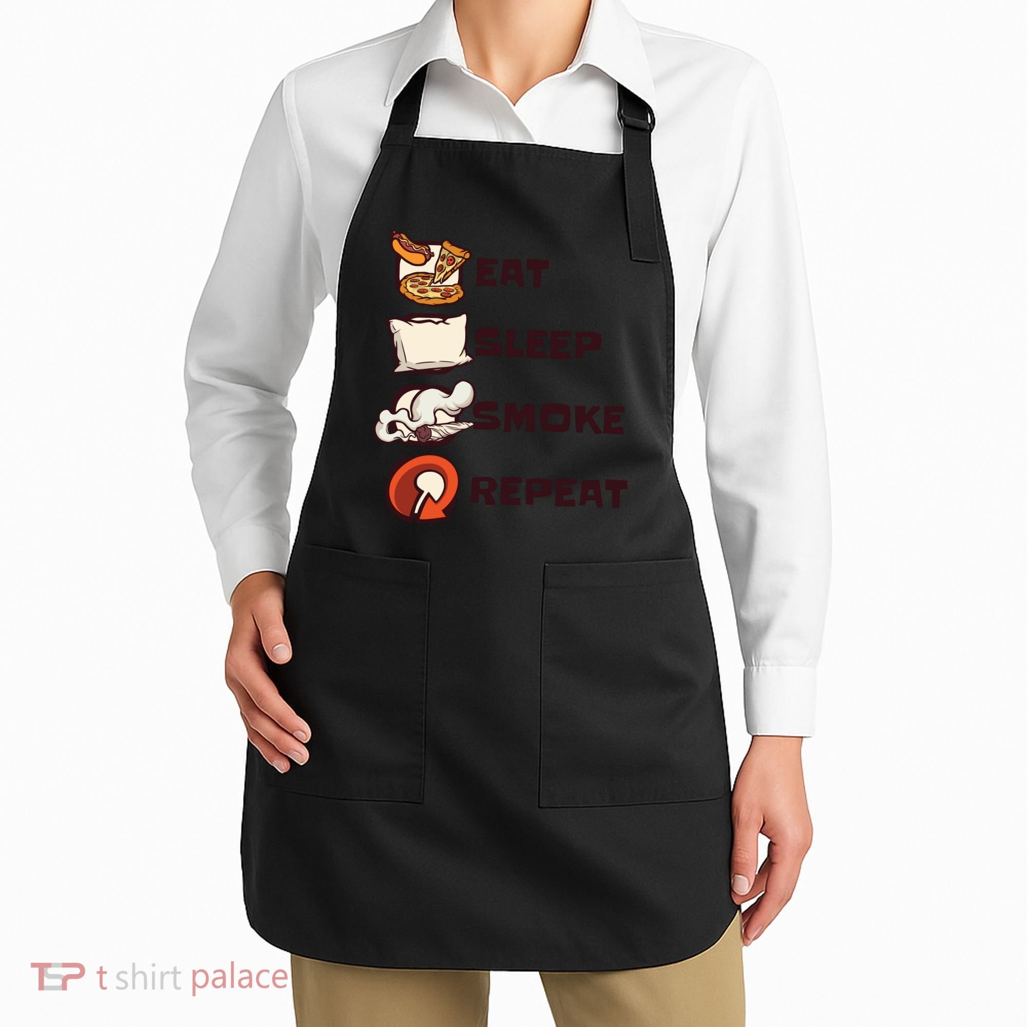 Eat Sleep Smoke Repeat Apron