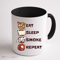 Eat Sleep Smoke Repeat Coffee Mug thumb 1