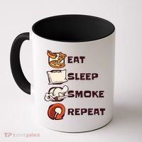 Eat Sleep Smoke Repeat Coffee Mug thumb 0
