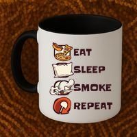 Eat Sleep Smoke Repeat Coffee Mug thumb 2