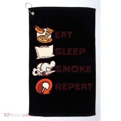 Eat Sleep Smoke Repeat Golf Towel