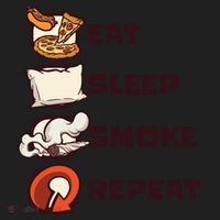 Eat Sleep Smoke Repeat Golf Towel thumb 3