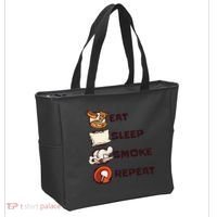 Eat Sleep Smoke Repeat Tote Bag thumb 2