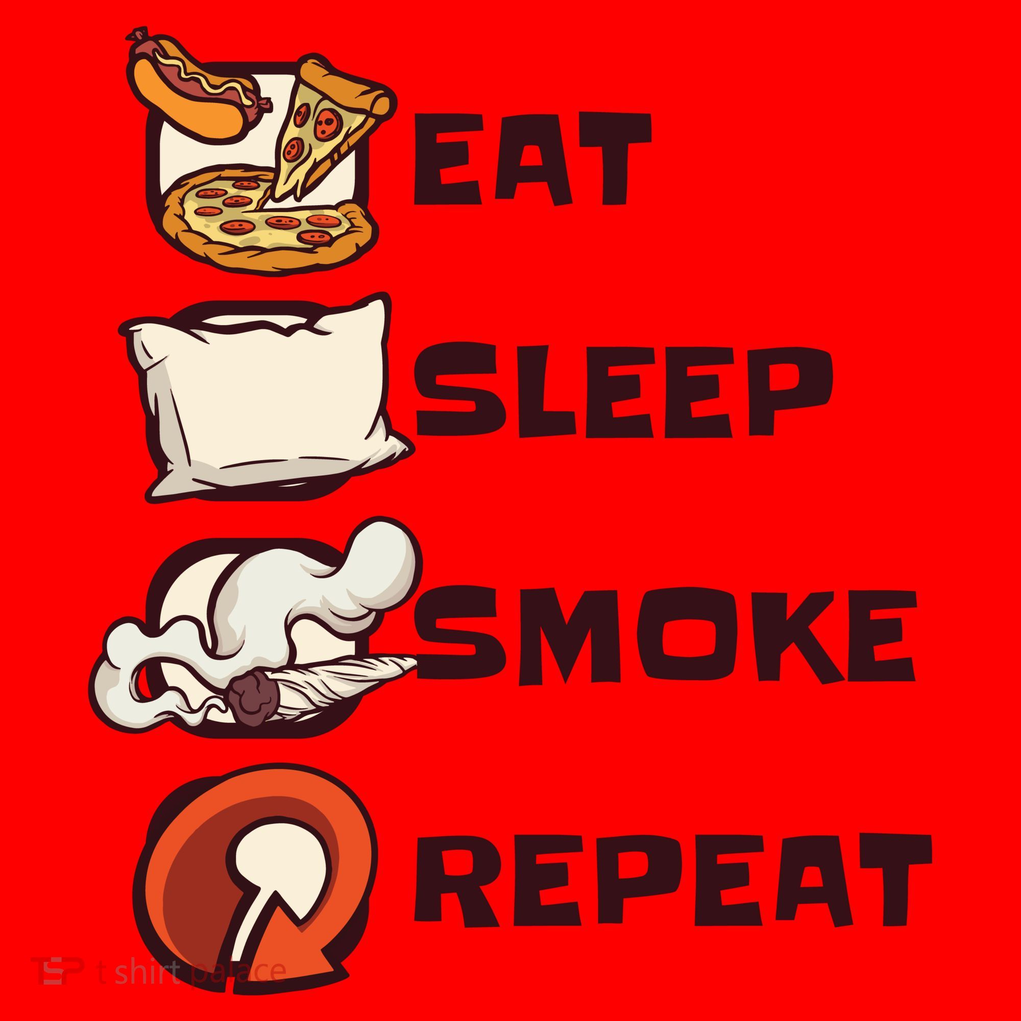 Eat Sleep Smoke Repeat Santa Hat