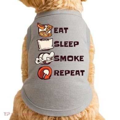 Eat Sleep Smoke Repeat Doggie Tank