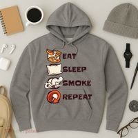 Eat Sleep Smoke Repeat Hoodie thumb 3