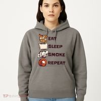 Eat Sleep Smoke Repeat Hoodie thumb 5