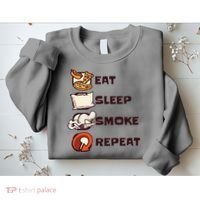 Eat Sleep Smoke Repeat Sweatshirt thumb 2