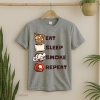 Eat Sleep Smoke Repeat T-Shirt thumb 2