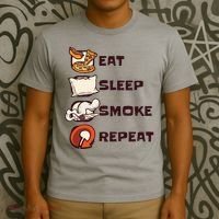 Eat Sleep Smoke Repeat T-Shirt thumb 3