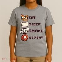 Eat Sleep Smoke Repeat T-Shirt thumb 4