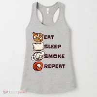 Eat Sleep Smoke Repeat Women's Tank Top thumb 0