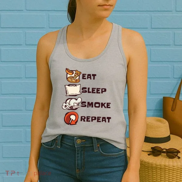 Eat Sleep Smoke Repeat Women's Tank Top