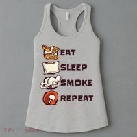 Eat Sleep Smoke Repeat Women's Tank Top thumb 3