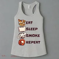 Eat Sleep Smoke Repeat Women's Tank Top thumb 3