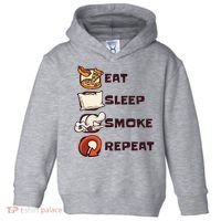 Eat Sleep Smoke Repeat Toddler Hoodie thumb 0