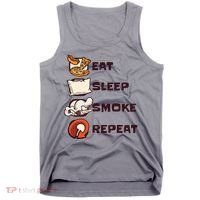 Eat Sleep Smoke Repeat Tank Top thumb 0