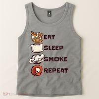 Eat Sleep Smoke Repeat Tank Top thumb 2