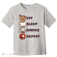 Eat Sleep Smoke Repeat Toddler T-Shirt thumb 0