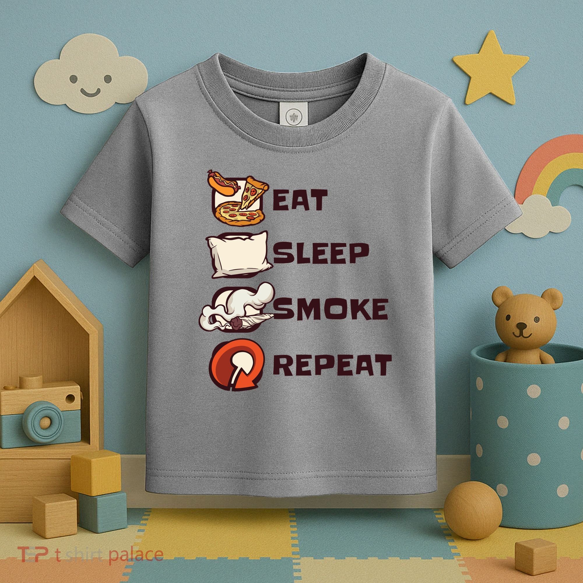 Eat Sleep Smoke Repeat Toddler T-Shirt
