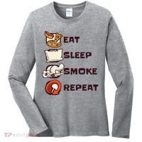 Eat Sleep Smoke Repeat Women's Long Sleeve Shirt thumb 0