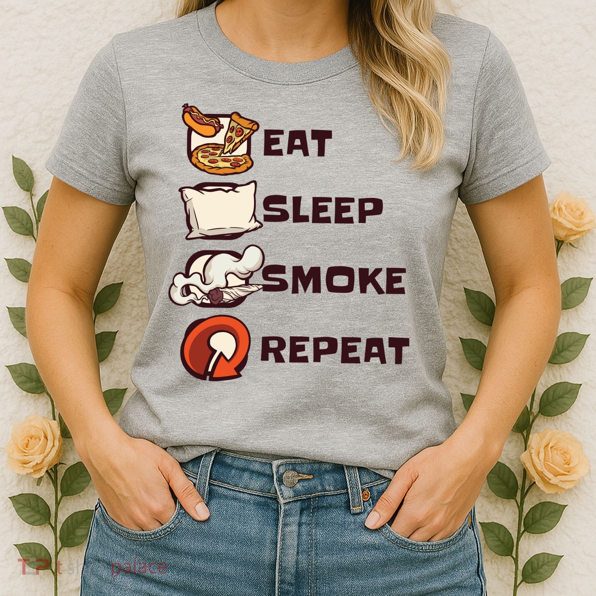 Eat Sleep Smoke Repeat Women's T-Shirt