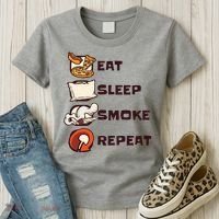Eat Sleep Smoke Repeat Women's T-Shirt thumb 3