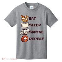 Eat Sleep Smoke Repeat Kids T-Shirt thumb 0