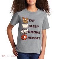 Eat Sleep Smoke Repeat Kids T-Shirt thumb 2