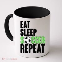 Eat Sleep Soccer Repeat Coffee Mug thumb 0