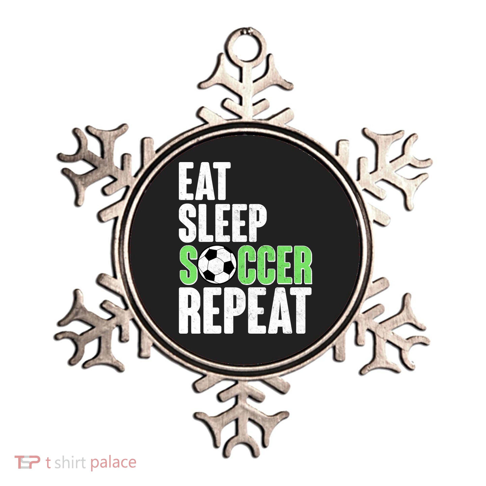 Eat Sleep Soccer Repeat Ornament