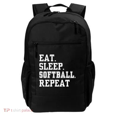 Eat Sleep Softball Repeat Backpack