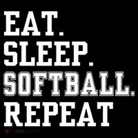 Eat Sleep Softball Repeat Backpack thumb 2
