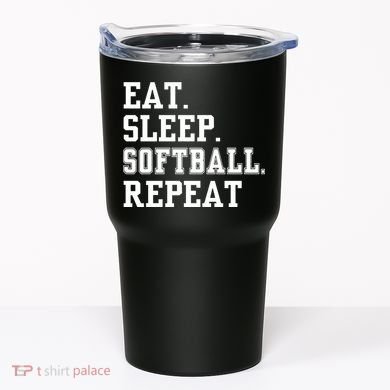 Eat Sleep Softball Repeat Tumbler