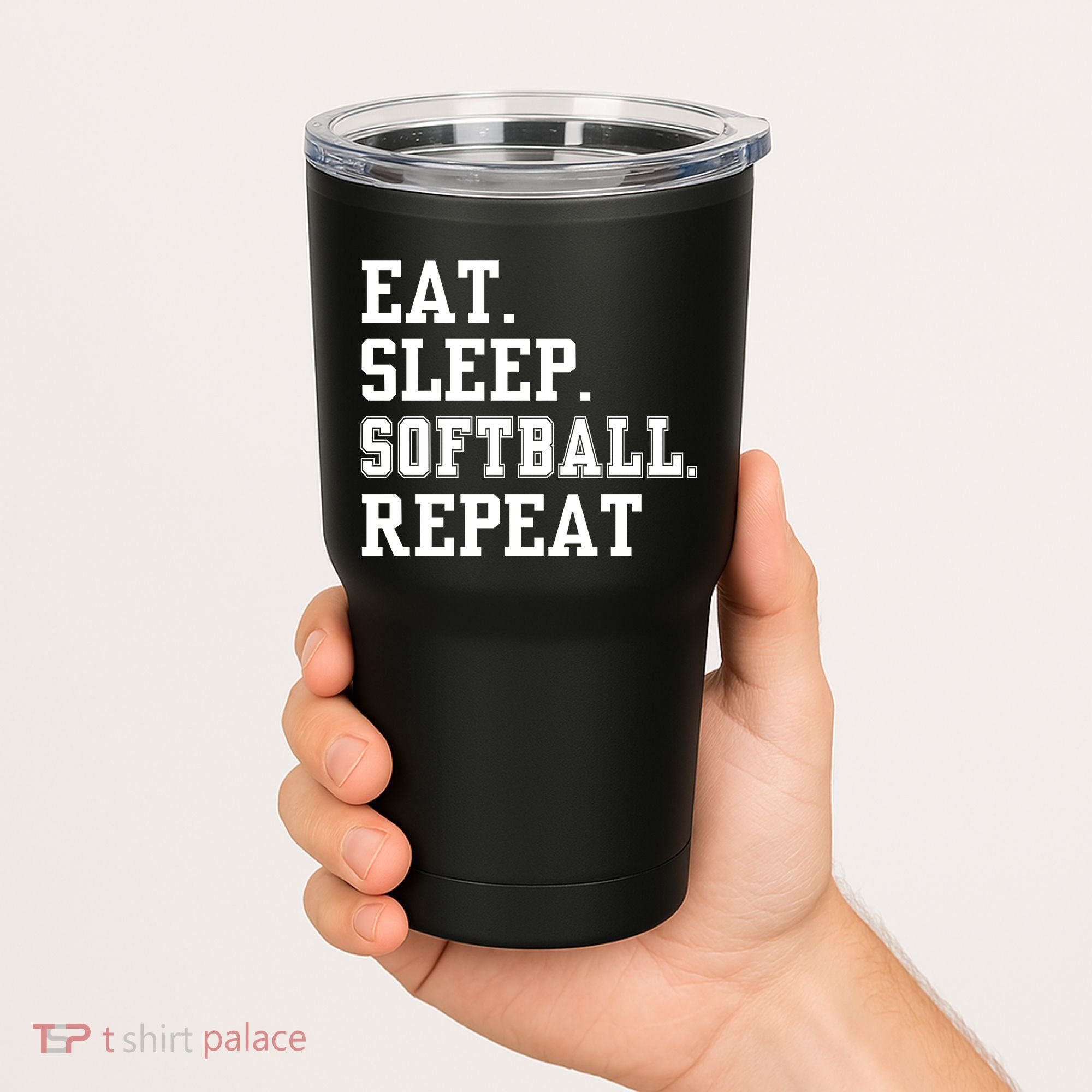 Eat Sleep Softball Repeat Tumbler