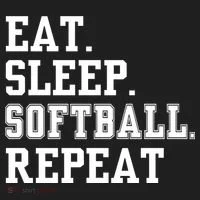 Eat Sleep Softball Repeat Tumbler thumb 3
