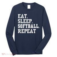 Eat Sleep Softball Repeat Long Sleeve Shirt thumb 0