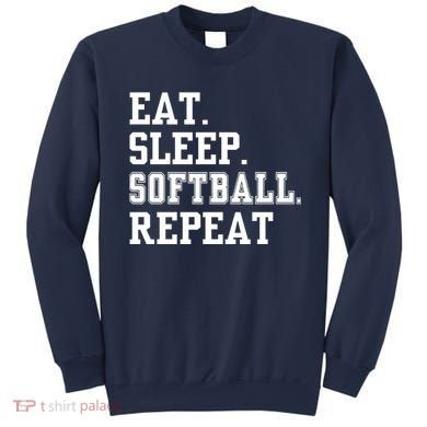 Eat Sleep Softball Repeat Sweatshirt