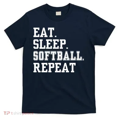 Eat Sleep Softball Repeat T-Shirt