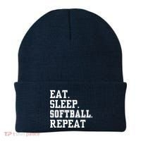 Eat Sleep Softball Repeat Beanie thumb 0