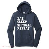 Eat Sleep Softball Repeat Women's Hoodie thumb 0