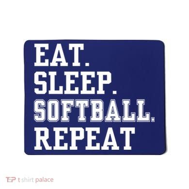 Eat Sleep Softball Repeat Mousepad