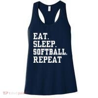 Eat Sleep Softball Repeat Women's Tank Top thumb 0