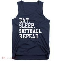 Eat Sleep Softball Repeat Tank Top thumb 0