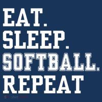 Eat Sleep Softball Repeat Tank Top thumb 6