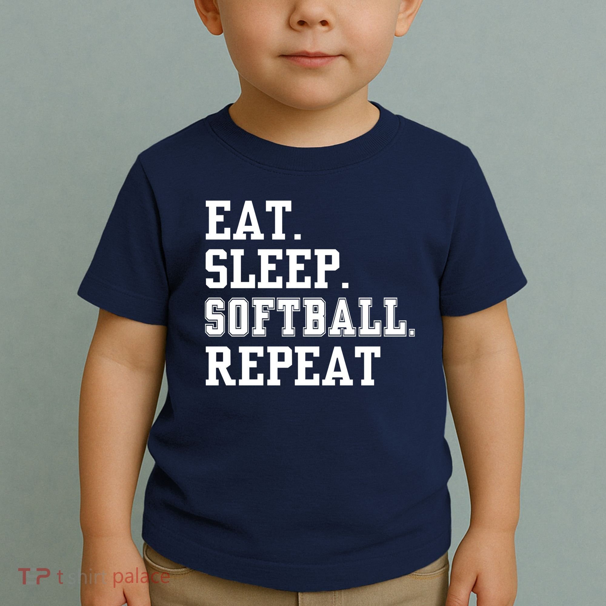 Eat Sleep Softball Repeat Toddler T-Shirt