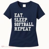 Eat Sleep Softball Repeat Women's T-Shirt thumb 0